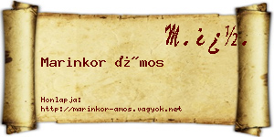 Marinkor Ámos névjegykártya